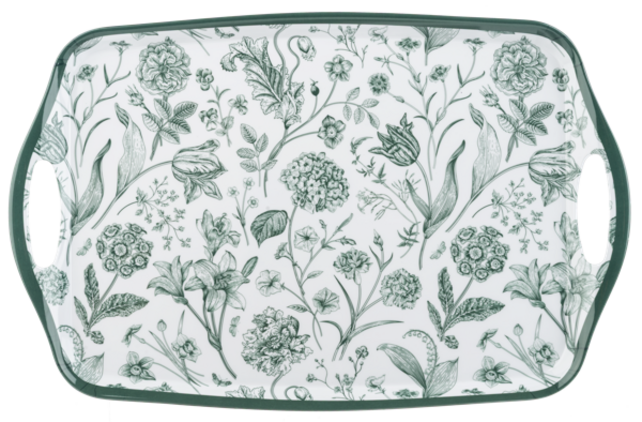 CB201874 Green  Botanical Serving Tray