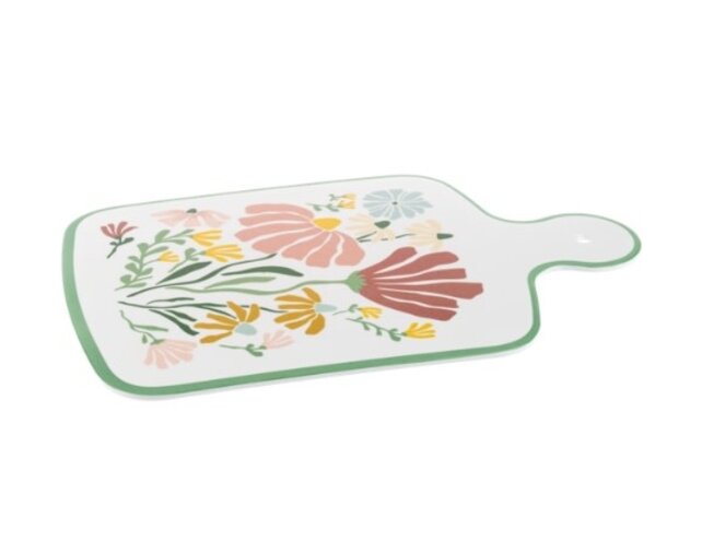 CB200651 Floral Melamine Charcuterie Board
