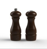 0538067 Maya 6" Mill & Shaker Set-Dark Wood