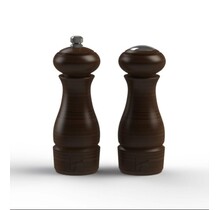 0538067 Maya 6" Mill & Shaker Set-Dark Wood
