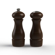 0538067 Maya 6" Mill & Shaker Set-Dark Wood