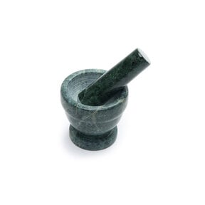 3822 GreenMarble Mortar & Pestle