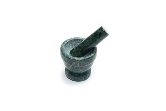 3822 GreenMarble Mortar & Pestle