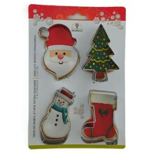3717  Xmas cookie Cutters Set/4-3"
