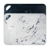 CUT17412-Cutting Mats S/2-Marble B&W