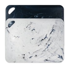 CUT17412-Cutting Mats S/2-Marble B&W