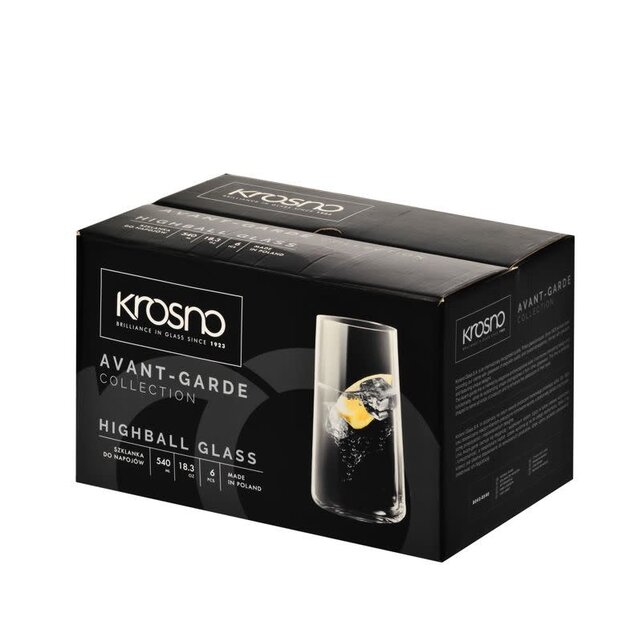 590301 Krosno Highball Set/6-18.5oz