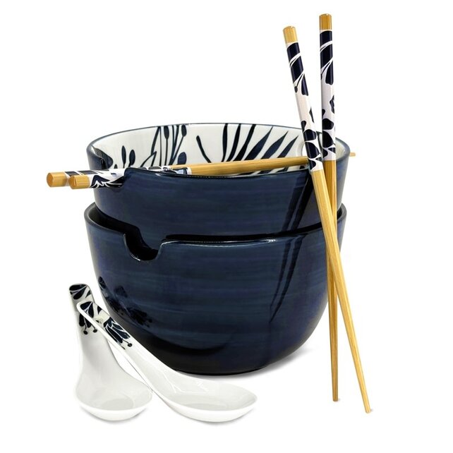 440109S2B Ramen Bowl Set/2-Blue