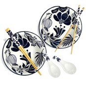 440109S2B Ramen Bowl Set/2-Blue