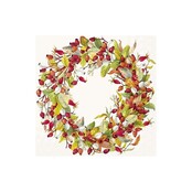 C1081460 Cocktail Napkin-Rose Hip Wreath-Cream