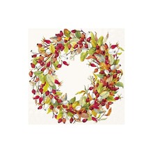 C1081460 Cocktail Napkin-Rose Hip Wreath-Cream