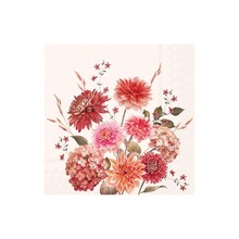 L1112560 Luncheon Napkin-Autumn Bouquet-cream
