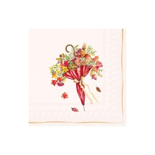 L1120860 Luncheon Napkin-Autumn Umbrella-cream