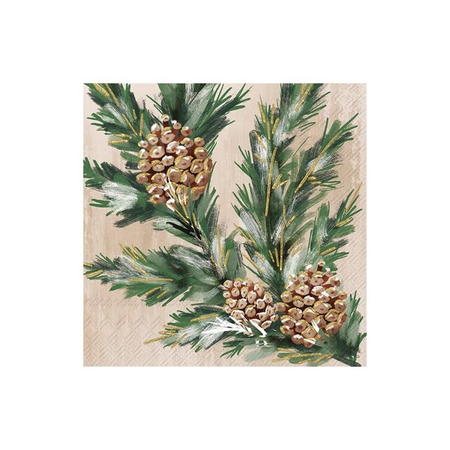 C1128360 Cocktail Napkin-Gilded Swag-cream