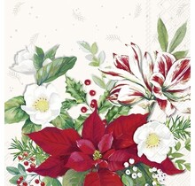 C1016790 Cocktail Napkin-Christmas Florals