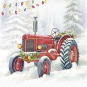 L1092700 Luncheon Napkin-Festive Tractor