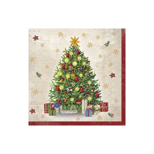 L971560 Luncheon Napkin-Festive Tree