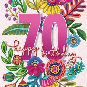 ABD70-Bright Floral 70th