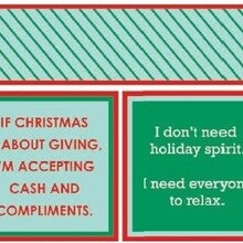 366-7503 Cocktail Napkin-Holiday Spirit/Accepting Cash