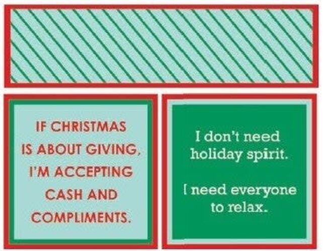 366-7503 Cocktail Napkin-Holiday Spirit/Accepting Cash