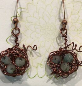 Handcrafted Bird Nest Earrings