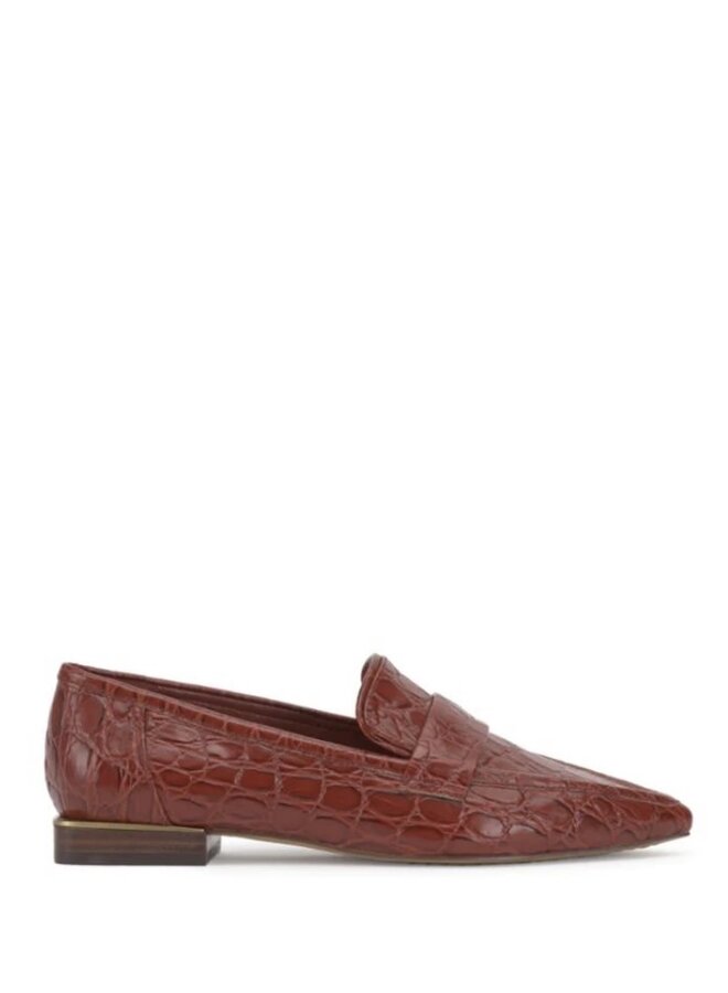 Calentha - Pointed Toe Croco Loafer