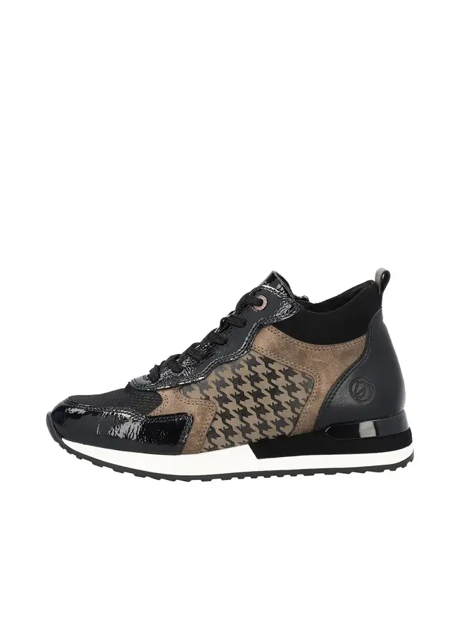 R2577-01 Lace up Side Zipper Sneaker (ELMIRA)