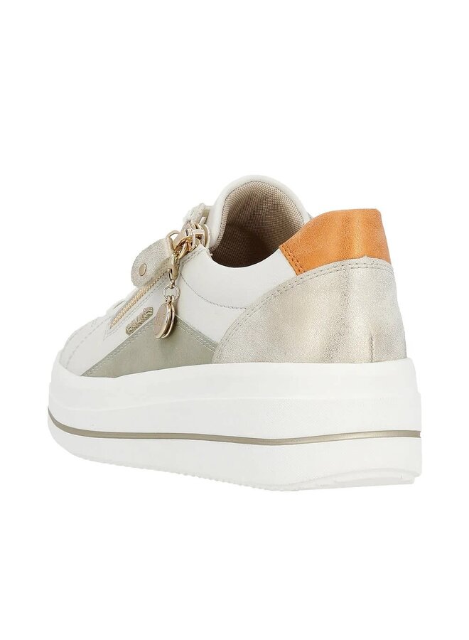 D1C01-81 ELLE SIDE ZIP LACE UP SNEAKER (JULIKA)
