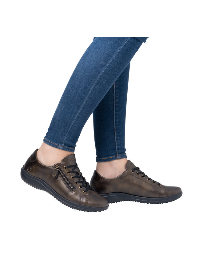 D1E03-25 SIDE ZIP LACE DRESS SHOE (LOUANN)