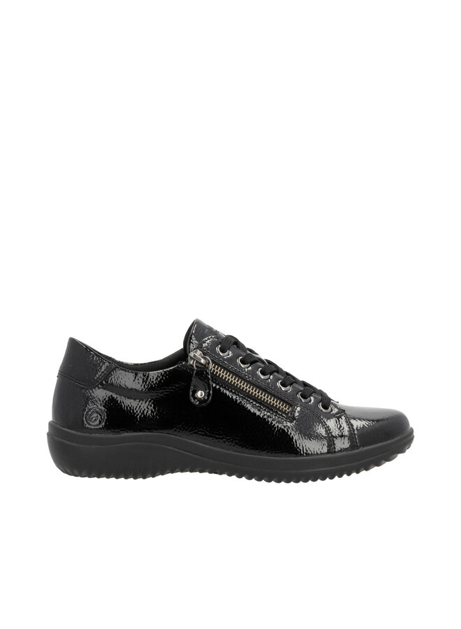 D1E03-01 SIDE ZIP LACE SNEAKER (LOUANN)