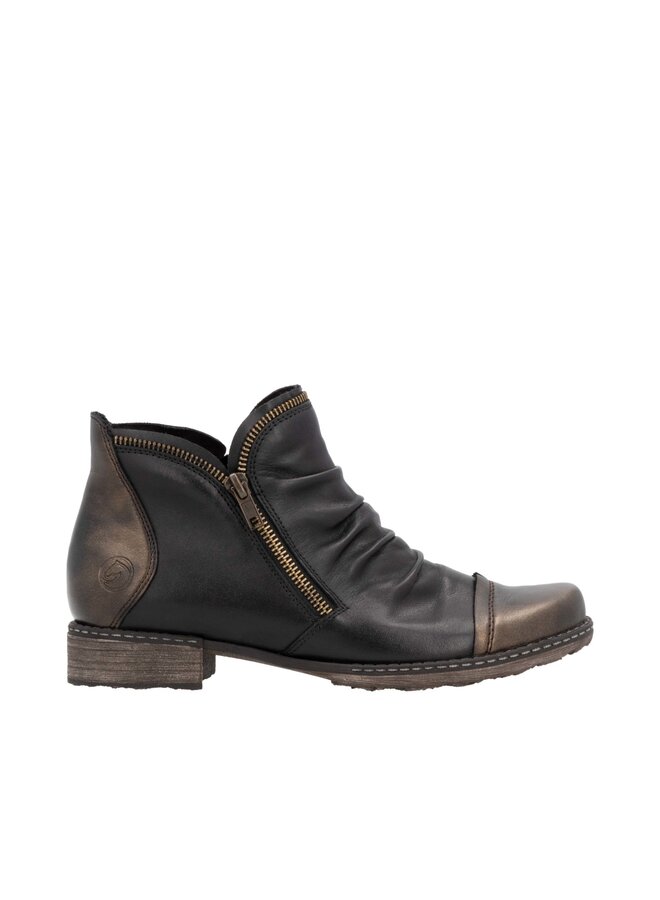 D4380-03 SIDE ZIP ANKLE BOOT FLEECE LINING (CHANDRA)