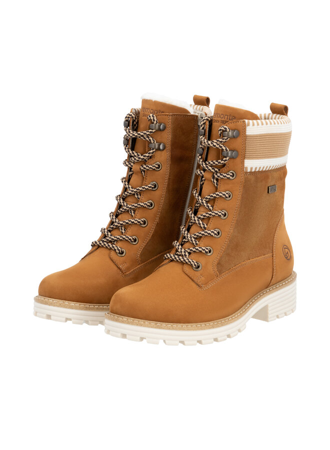 D0W77-22 LACE UP/ZIP LAMB WOOL LINING BOOT (ANIKA)