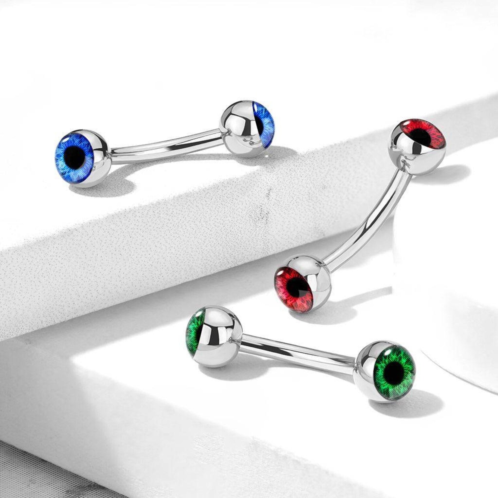 Hollywood Body Jewelry Eyeball Bent Barbell