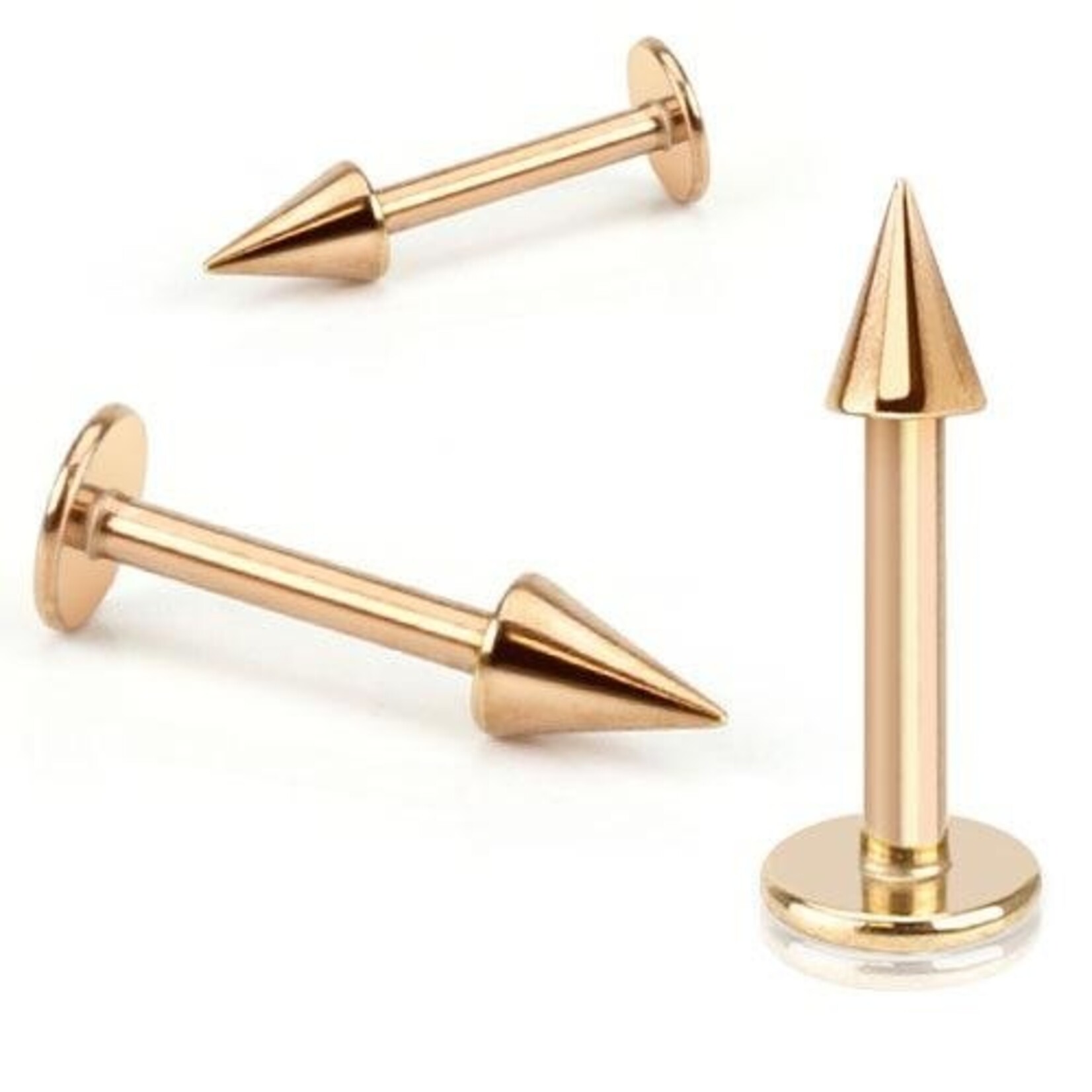 Body Jewelry Rose Gold Spiked Labret Studs