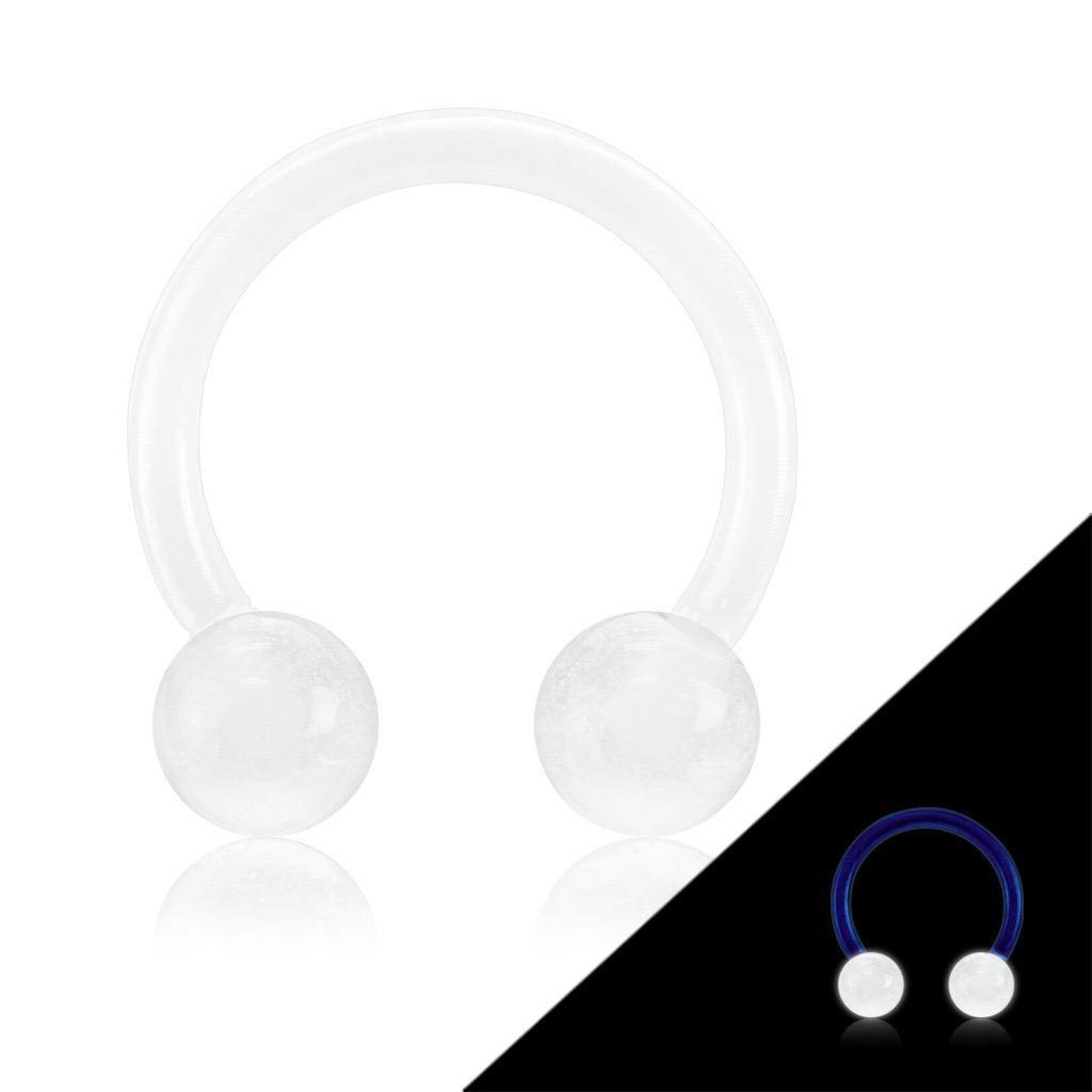 Hollywood Body Jewelry Glow Acrylic Horseshoe