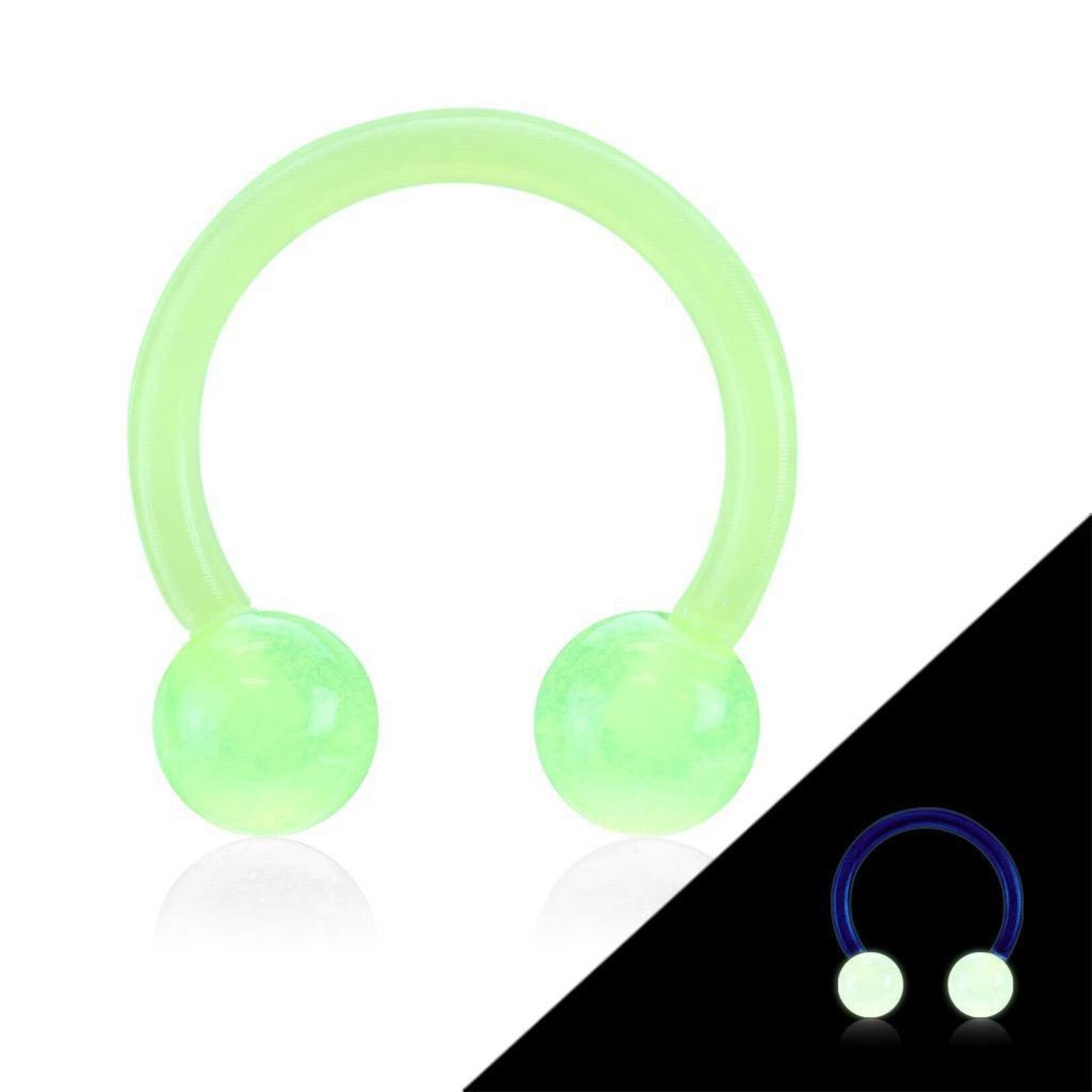 Hollywood Body Jewelry Glow Acrylic Horseshoe