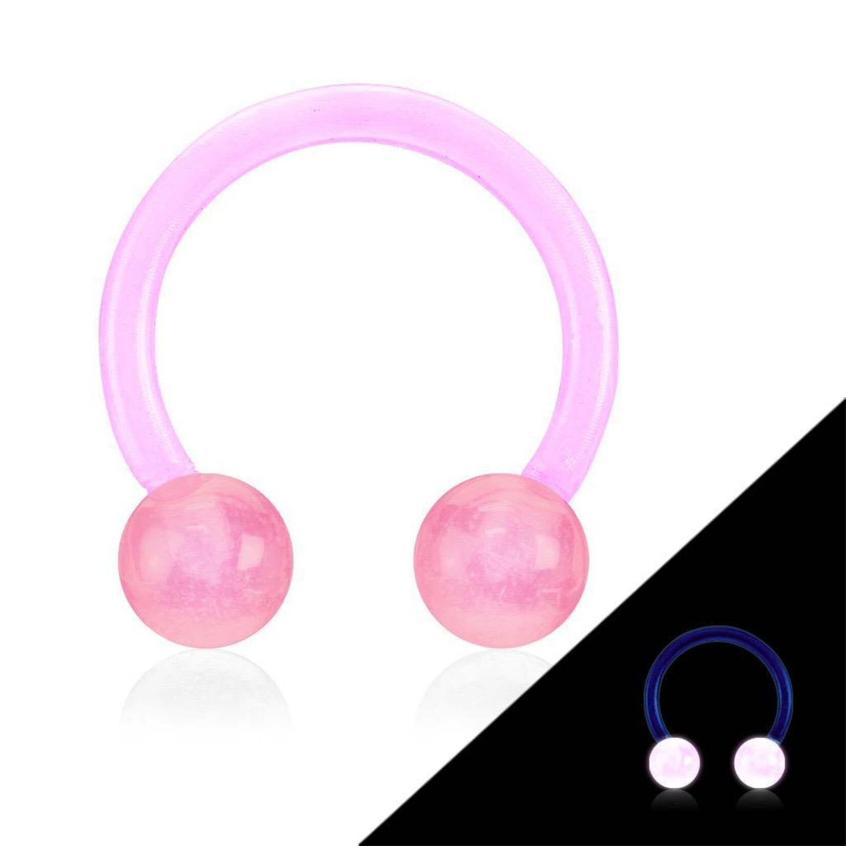 Hollywood Body Jewelry Glow Acrylic Horseshoe