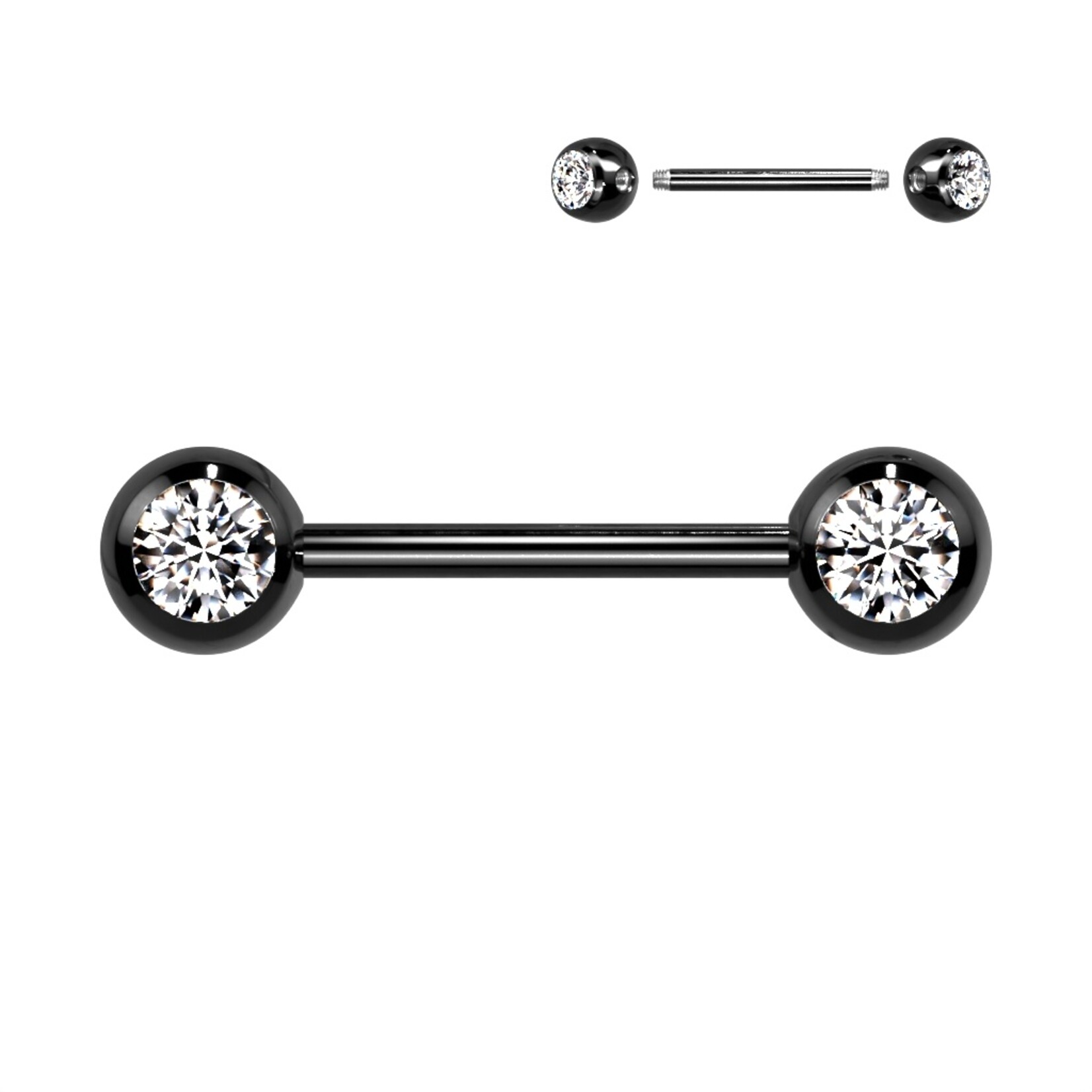 Hollywood Body Jewelry Barbell Double Gems