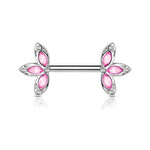 Body Jewelry Three Petal Flower Barbell