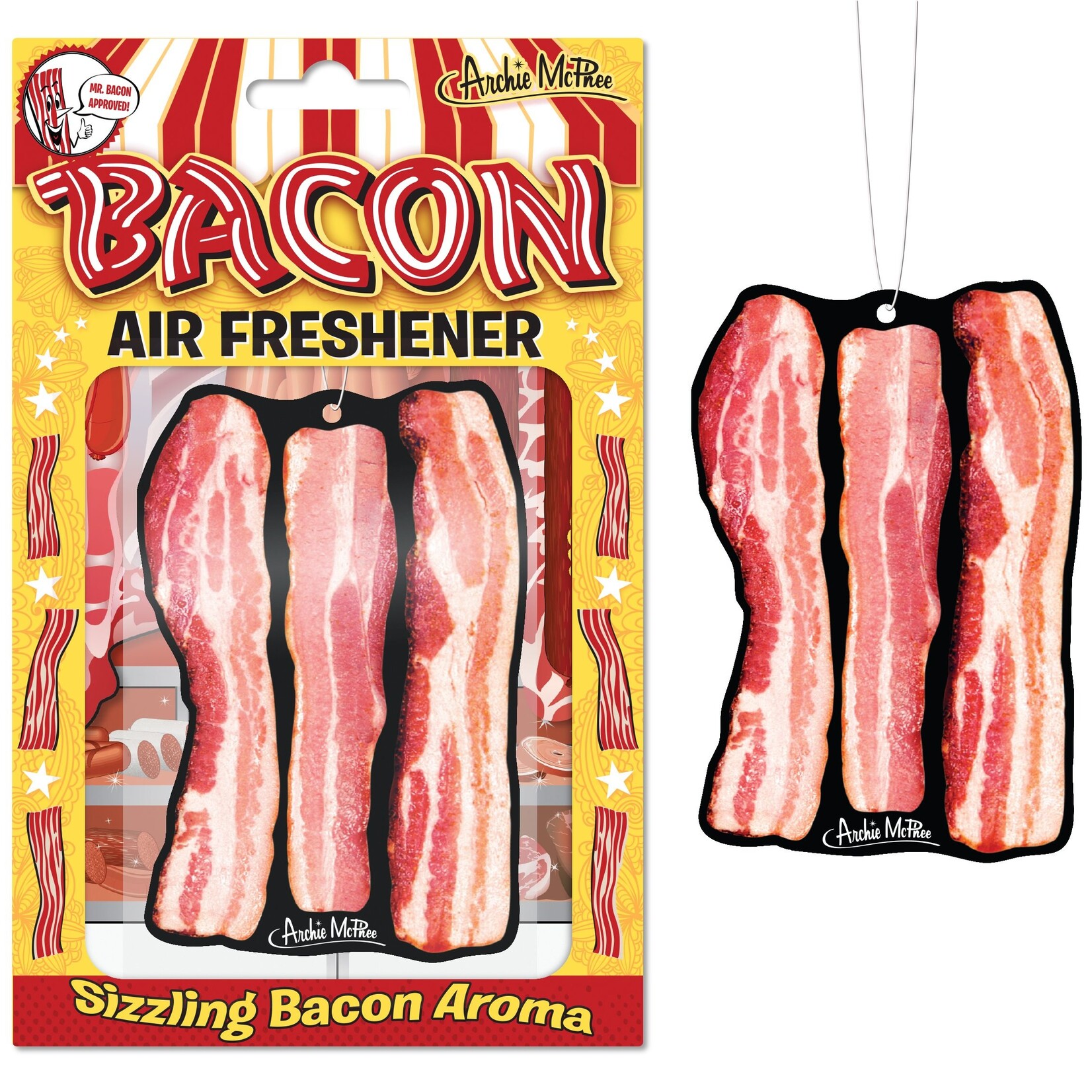 Accoutrements/Archie McPhee 12467 Air Freshener- Bacon