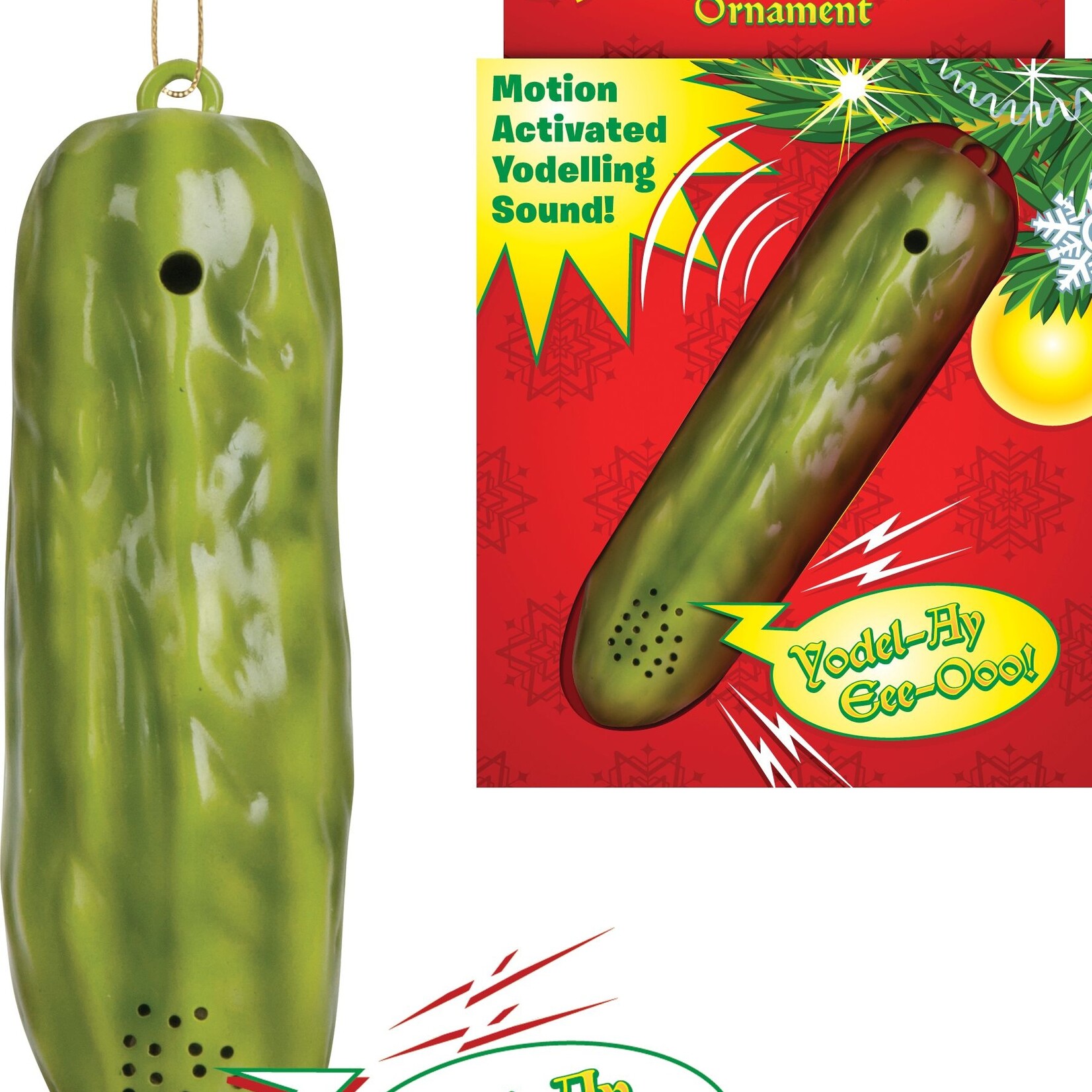 Accoutrements/Archie McPhee 12322 Lucky Yodelling Christmas Pickle