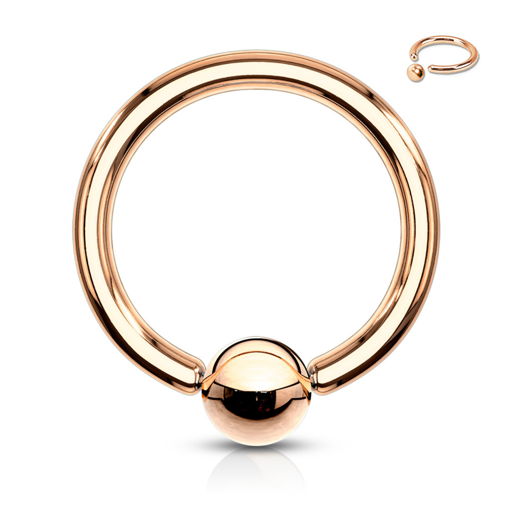 Body Jewelry Captive Bead Ring Rose Gold
