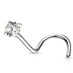 Hollywood Body Jewelry Square Gem Nose Screw