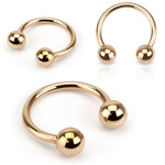 Hollywood Body Jewelry Rose Gold Horseshoe 1/2" 4mm 16g