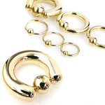 Body Jewelry Gold Plated Captive Bead Ring