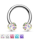 Body Jewelry Crystal Ferido Balls Horseshoe