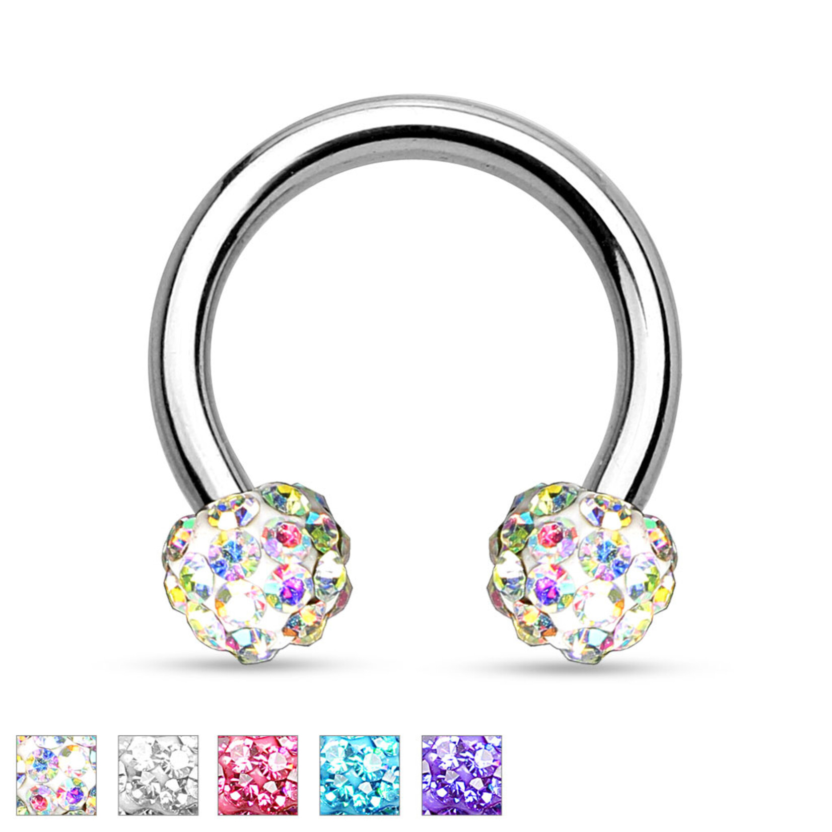 Body Jewelry Crystal Ferido Balls Horseshoe