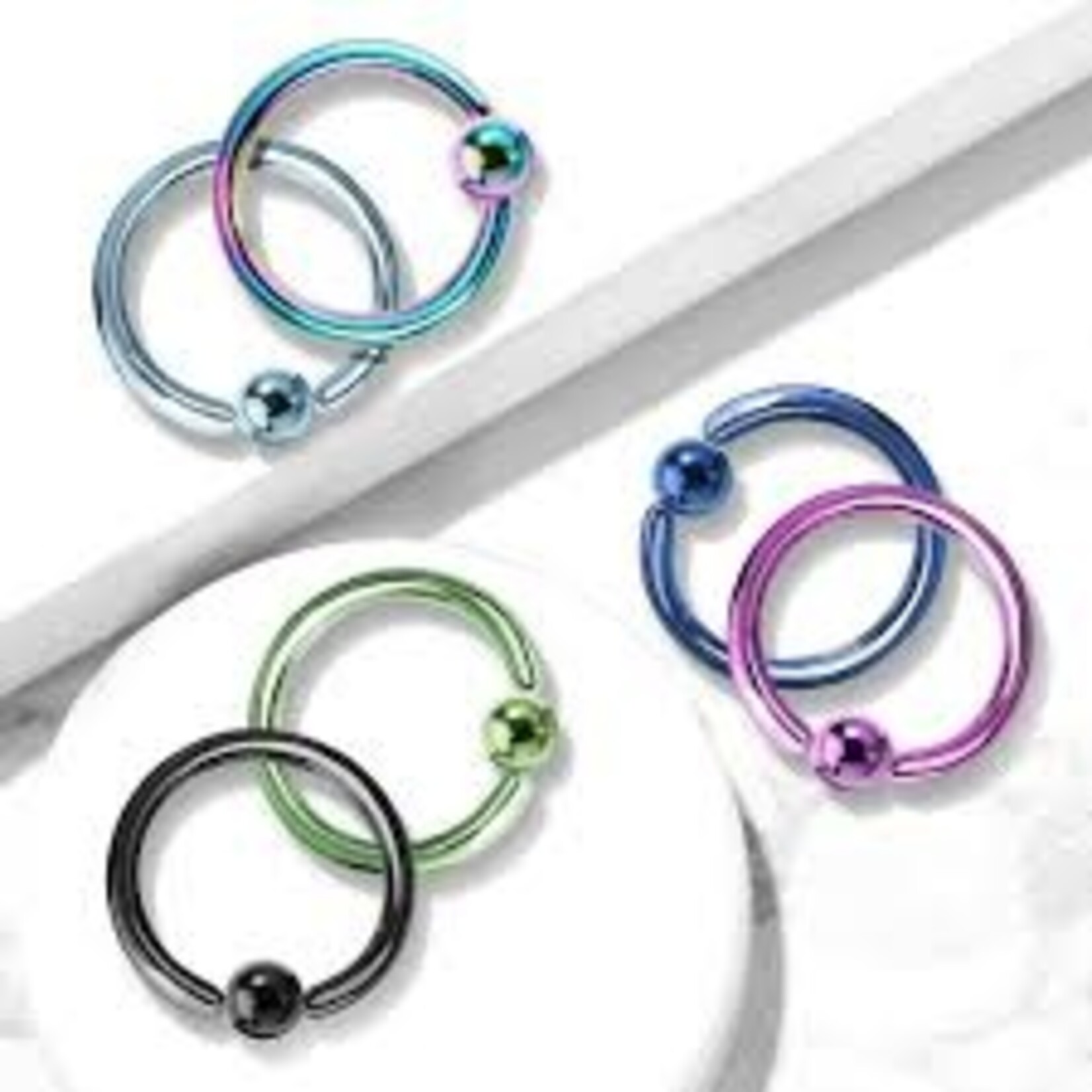 Hollywood Body Jewelry Captive Bead Ring 16Ga 5/16
