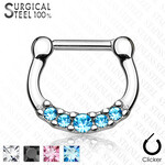 Body Jewelry Five Crystal Clicker