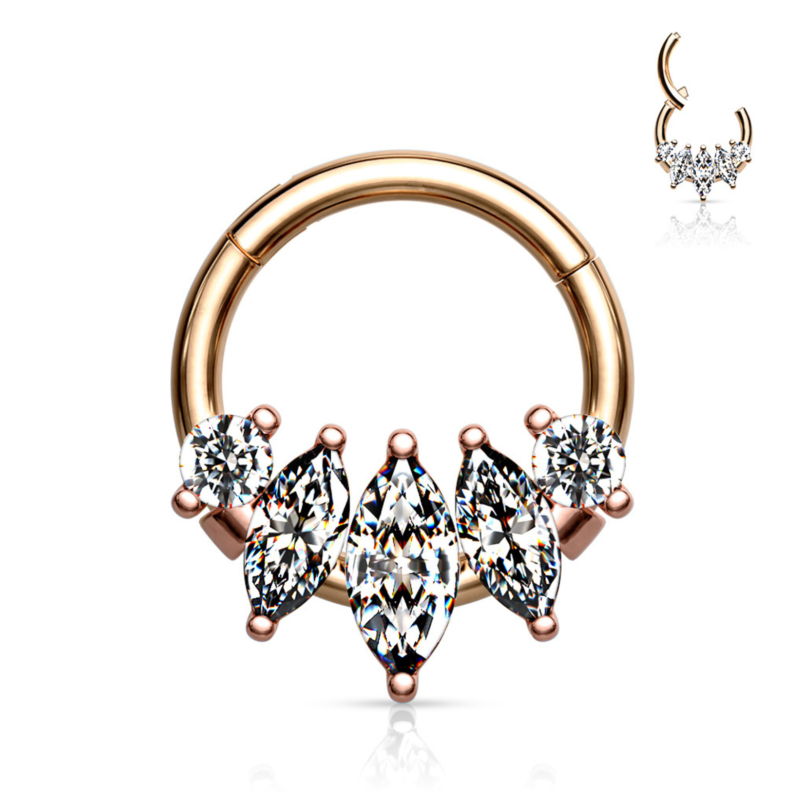 Hollywood Body Jewelry 5 Marquise Clicker